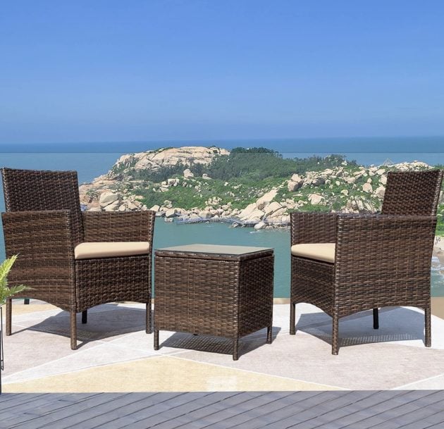 Greesum 3 Pieces Patio Furniture Set
